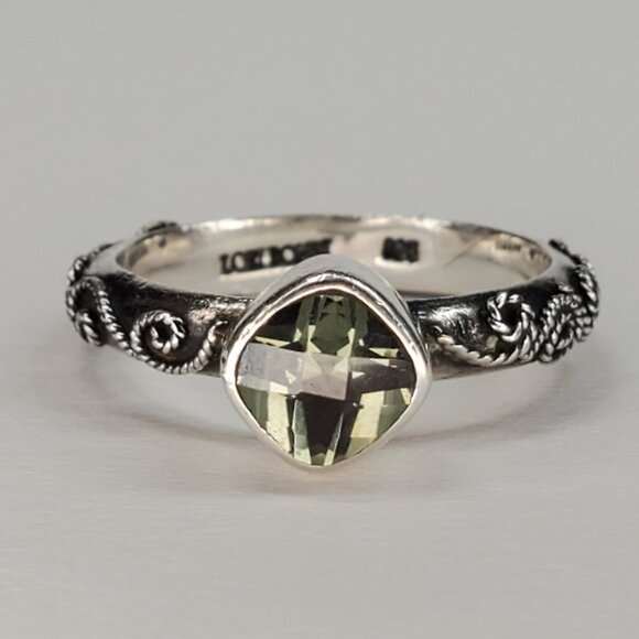Lori Bonn Green Topaz Sterling Silver Ring, Size 7 - Picture 1 of 9
